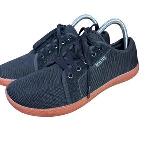 WHITIN Wide Toe Box Minimalist Black Barefoot Sneakers EU Sz 39 *see below